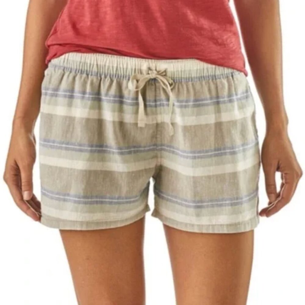 Patagonia Island Hemp Organic Cotton Stripe Baggies Shorts Women's Small